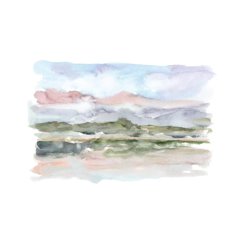 Mountain Watercolor V by Ethan Harper - Wrapped Canvas Print, 152.5 cm H x 101.5 cm W