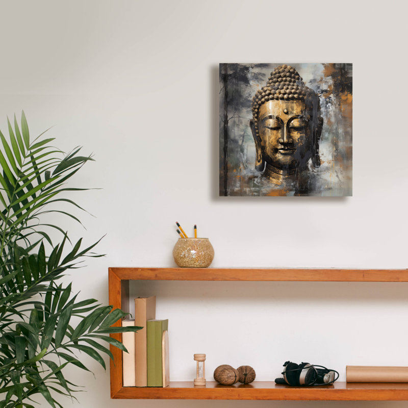 «Buddha 6» par Cameron Gray, art mural sur toile, H 12 po x l 12 po x P 0,75 po