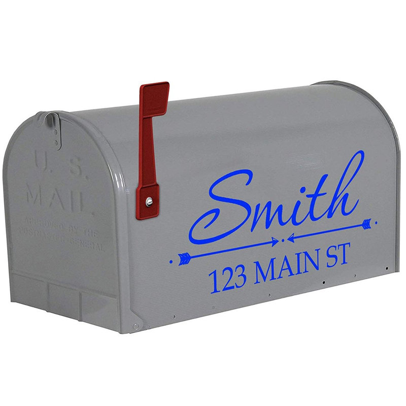 Plaque d'adresse personnalisée, Bleu, Oui