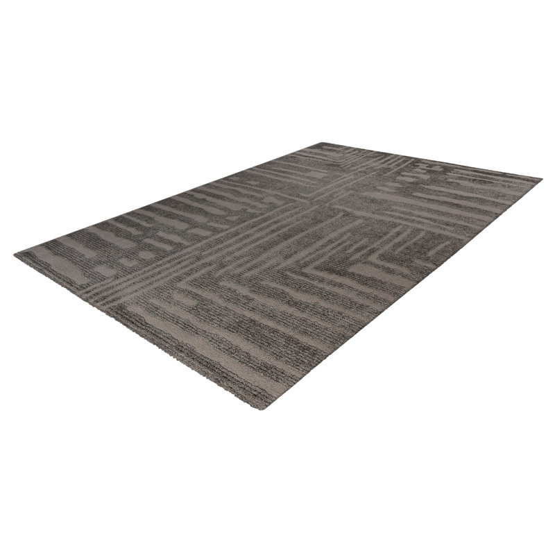 Bryasha Uni Area Rug, Rectangular 160 x 230cm, Anthracite