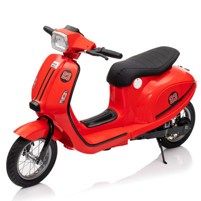 24V 250W Powerful Electric Scooter W/12" Air-Filled Tires,Hand Accelerator & Brake,Dual Rear Suspension,High/Low Speed,MP3 Player with Bluetooth,Slow