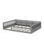 Lit plateforme double tapissier en bois avec garde-corps et coussin-1183061157