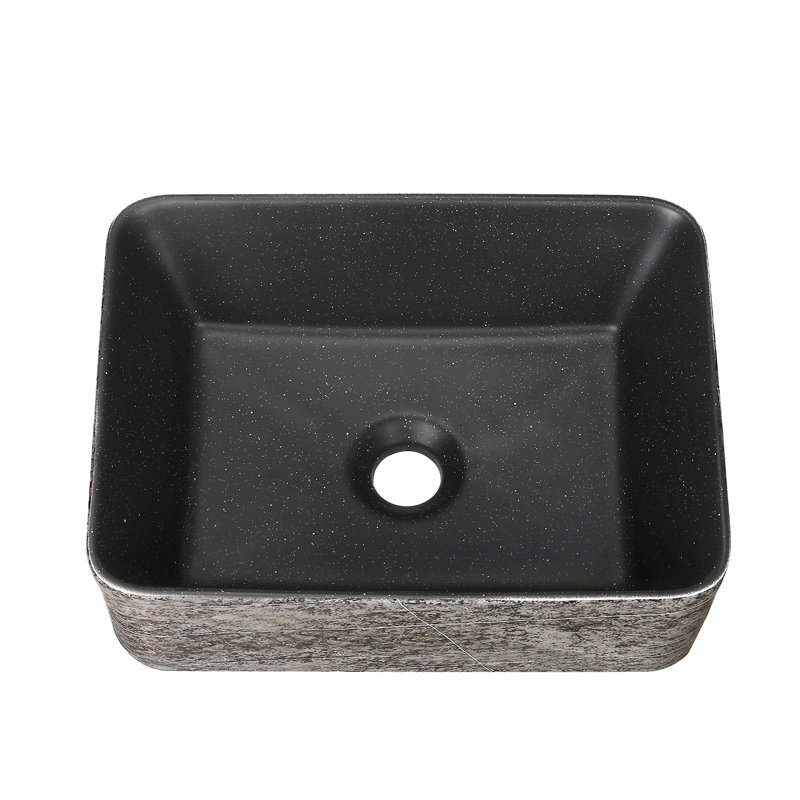 Lavabo de salle de bain rectangulaire en céramique 16 po x 12 po K2094B kgar