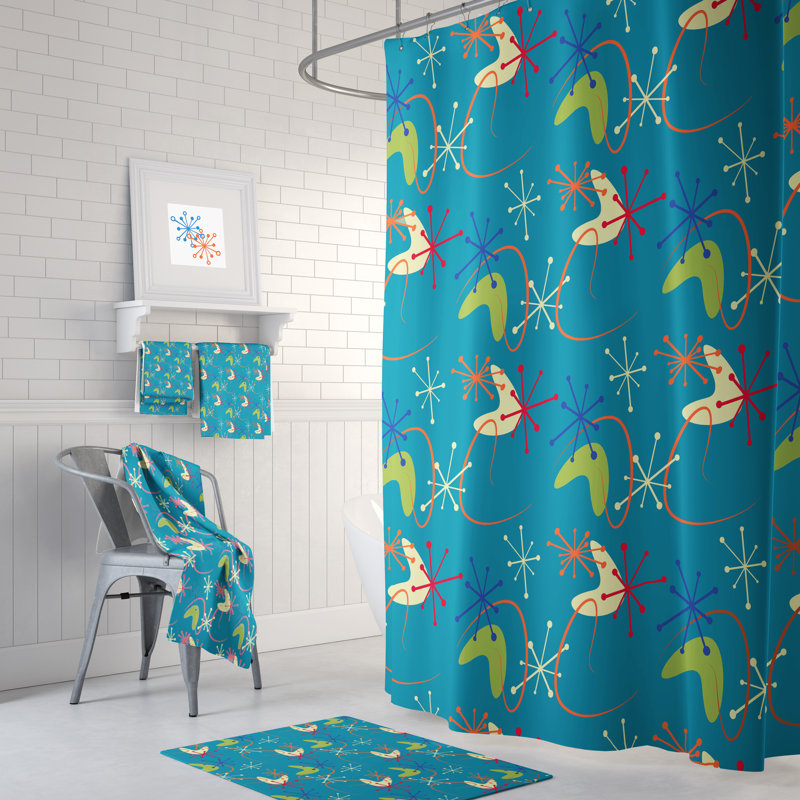 Abstract Shower Curtain, 72" H x 70" W