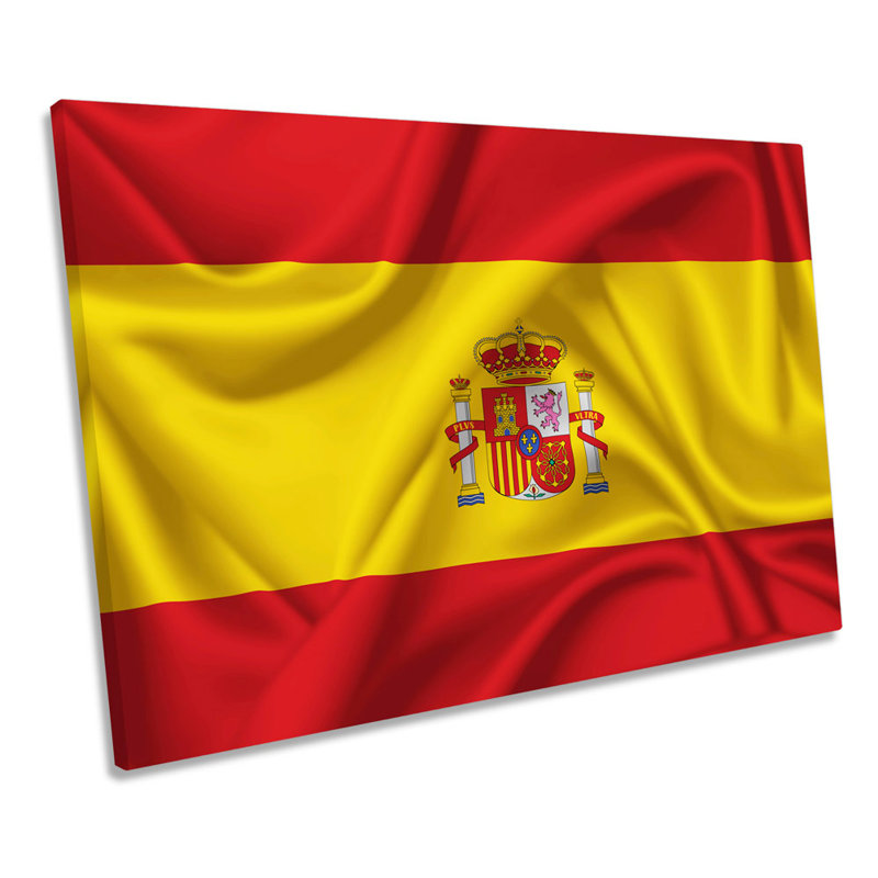Flag Of Spain Spanish - Wrapped Canvas Print, 30.5cm H x 45.7cm W x 2cm D