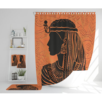 Neille Polyester Shower Curtain Set