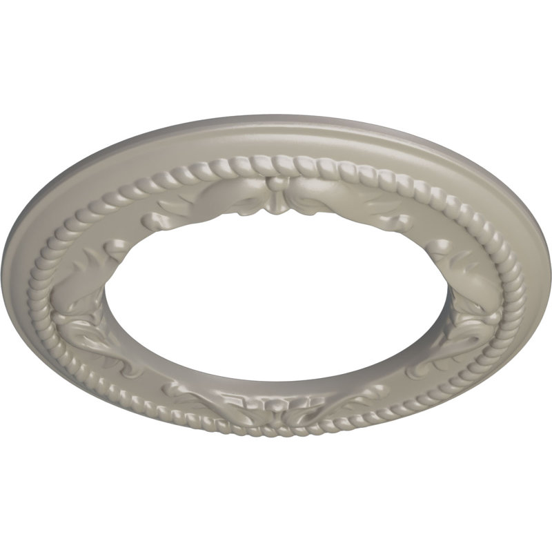 Médaillon de plafond Endurathane Nadia, DE 12 1/8 po x P 3 5/8 po x P 7/8 po (convient aux auvents jusqu'à 4 7/8 po), finition or riche peinte à la main