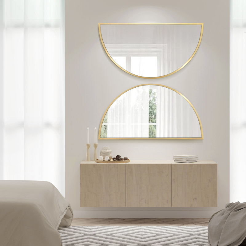 Miroir mural - Miroir de salle de bain, Doré, H 20 po x l 40 po