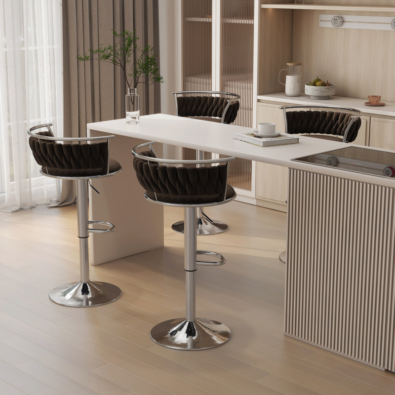 Tabouret de bar Christal, Café, Argent