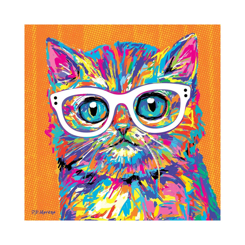 Fergus by P.D. Moreno - Print on Canvas, 45.72 cm H x 45.72 cm W x 1.91 cm D, Wrapped Canvas