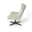 Lounge Snooze Upholstered Armchair Corduroy White, Metal Frame, Rotatable, 43cm Seating Height