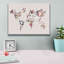 «World Map Flowers (Light)» par Design Fabrikken, art mural épique sur toile 16 po x 12 po-102013646