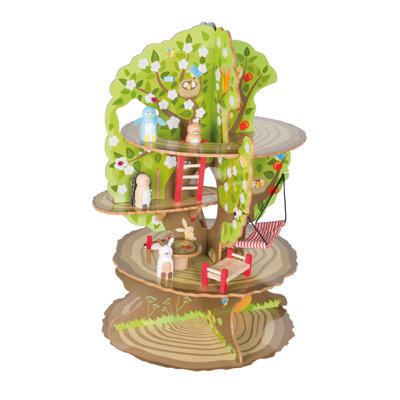 Baumhaus, Spielzeug-Baum inkl. Tiere und Zubehör 
