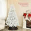 Arbre de Noël artificiel de 6 pi de hauteur, arbre de Noël non éclairé avec 1000 pointes de branches, ouverture automatique, base en acier, décoration des Fêtes pour bureau personnel, blanc