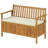 Double Patio Bench (Cream White,Teak)