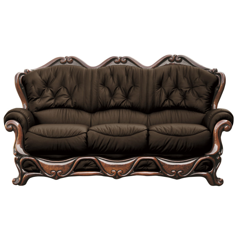 Dodgson 3 Seater Faux Leather Sofa, Chocolate