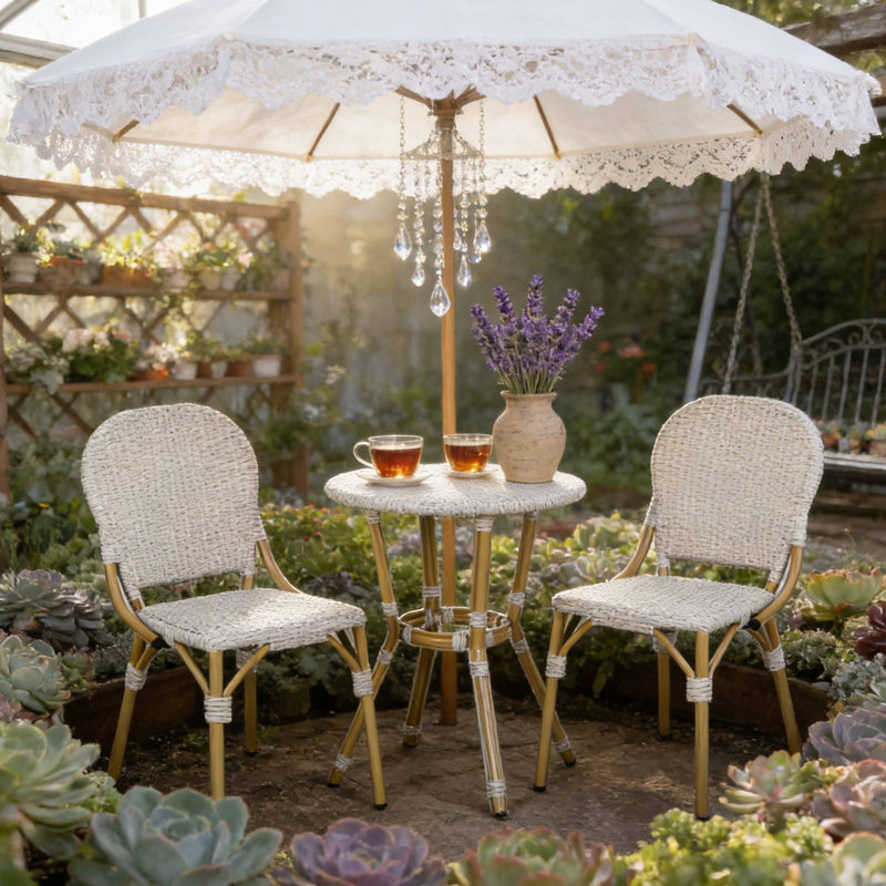 Ensemble français de 3 pièces convenant pour le porche des heures décontractées et des moments de jardin élégants