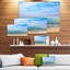 «Blue Sky Sand Sun Daylight Large Seashore», reproduction de photo sur toile tendue-18297191