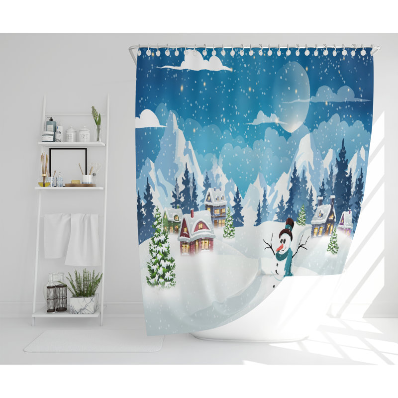 Pike Polyester Shower Curtain Set