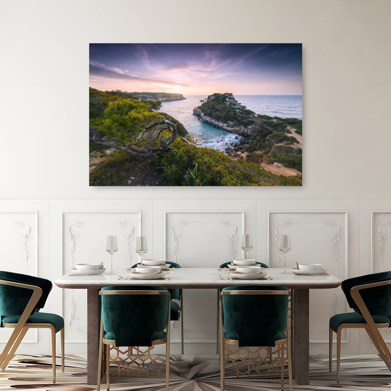 Baydream, impression de paysage côtier abstrait, 40" H x 60" W