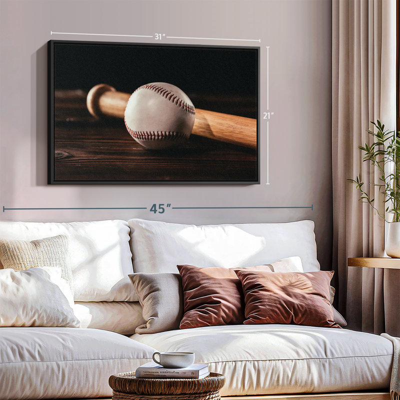 Baseball Things Canvas Print, 21" H x 31" W