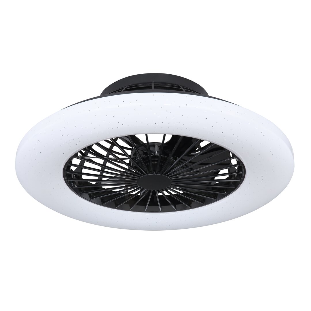 50 cm LED-Deckenventilator Crystiana mit Fernbedienung