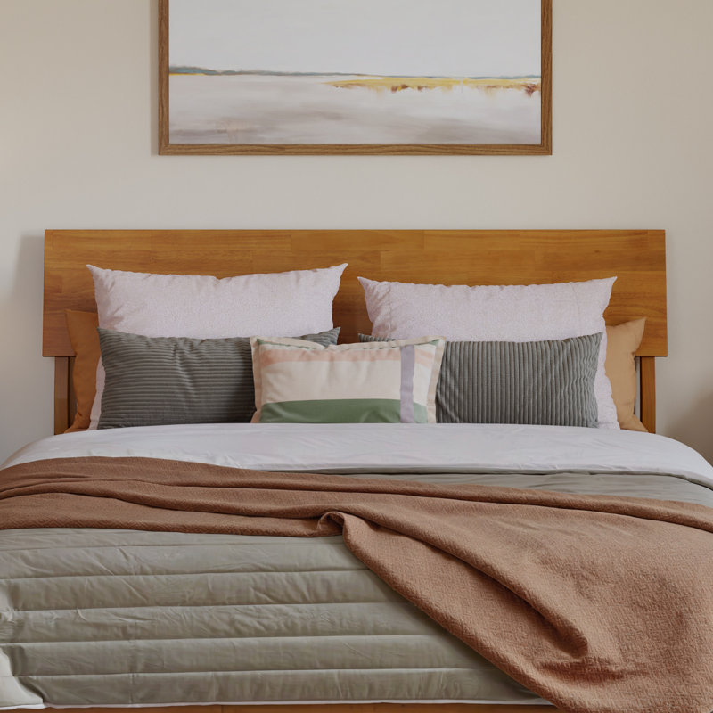  Bradford Wood Adjustable Panel Headboard, Full, Light Toffee