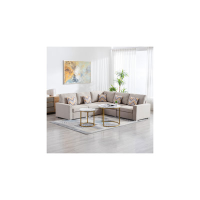 Canapé modulaire réversible 5 pièces Latitude Run® Cottage Chic