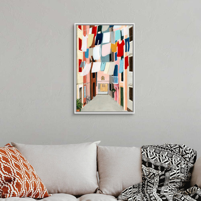 « Laundry Day II » par Grace Popp-impression sur toile, Toile blanche encadrée, H 32 po x l 22 po x P 1,75 po