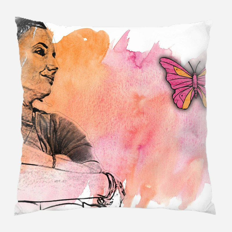 Coussin de fille fille Levasseur, Intérieur, Microsuède