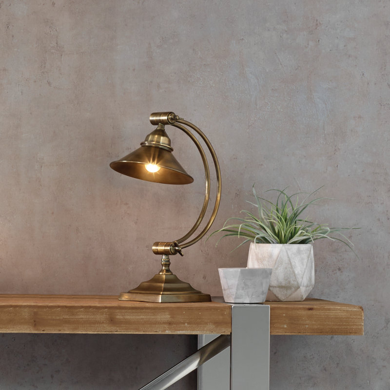 Baret Metal Desk Lamp, Antique Brass