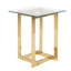 Runcorn Glass Top Cross Legs Square Side Table-40553159