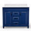 Meuble-lavabo simple 42 po avec plateau en marbre et lavabo en céramique-35367693