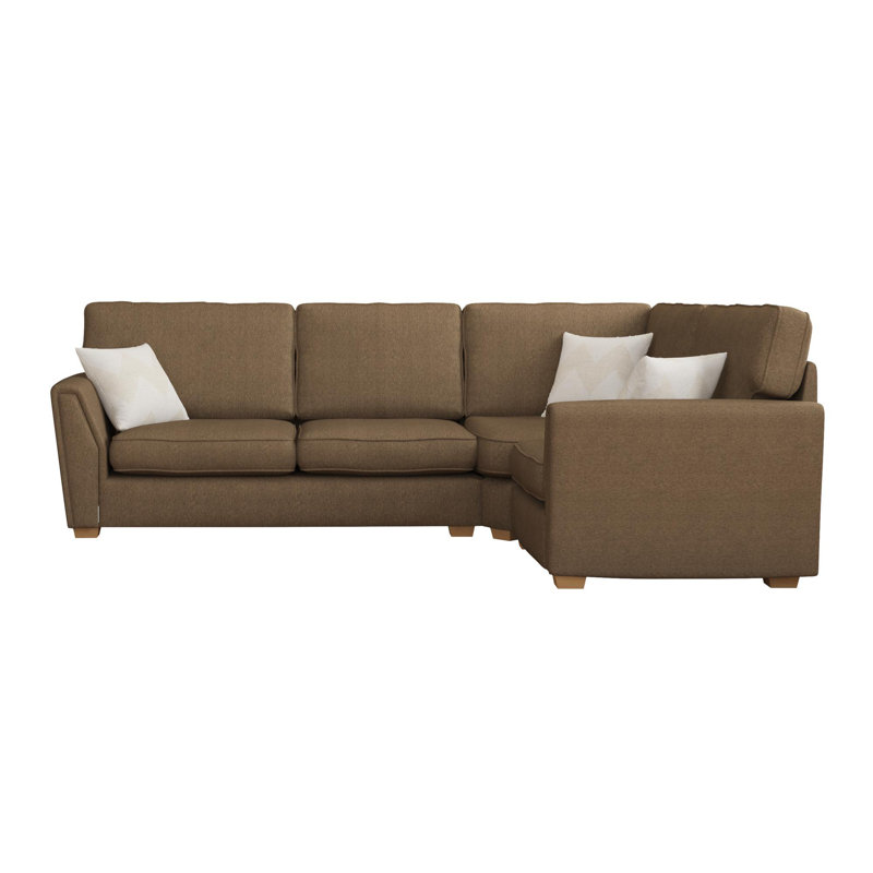 Wendleberry Corner with two seats, Fixed Back, Left Hand Facing, Brick Polyester