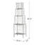 Étagère en fer antique à 3 niveaux 25,5 x 17 x 80,5 po - Finition argent vieilli, présentoir pour la cuisine, la salle de bain, le salon ou le patio