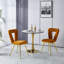 Chaise de vestibule moderne avec base de revêtement orange et or, combinaison élégante de couleur orange / or pour le bureau