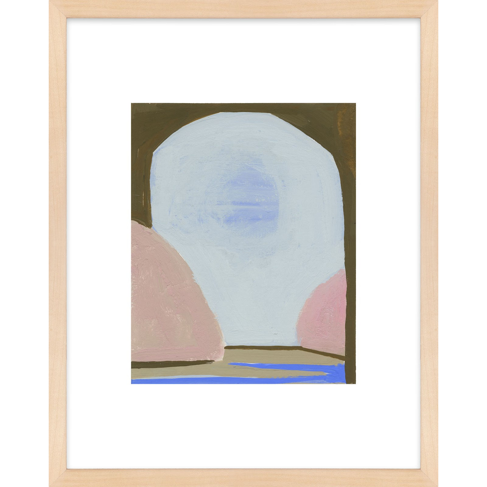 Morning Sky 3 by Andrea Stokes, Brown Framed, 30" H x 24" W