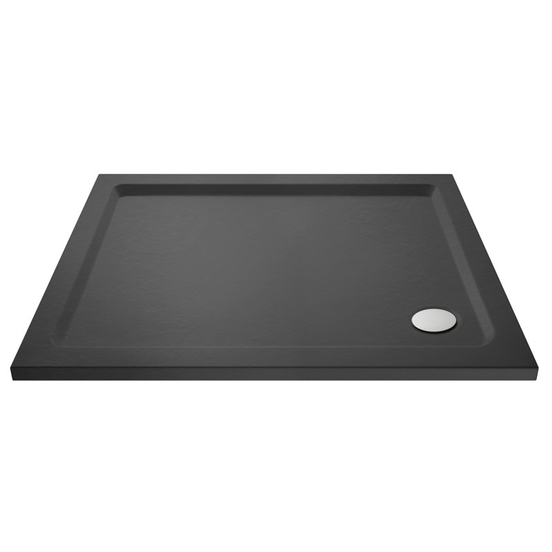 Standard Shower Tray - Slate Grey, Corner, 40mm H x 700mm W x 700mm D