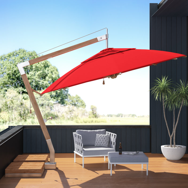 Sidewind 138'' W Cantilever Umbrella, Blue