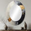 Gris gris or minimalisme Poteries - miroir mural moderne gris ovale-473212267