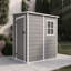 4ft X 5ft Lean To Garden Storage Shed With Window, Ventilation & Lockable Door  Durable Weather-resistant Outdoor Storage With Plastic Roof