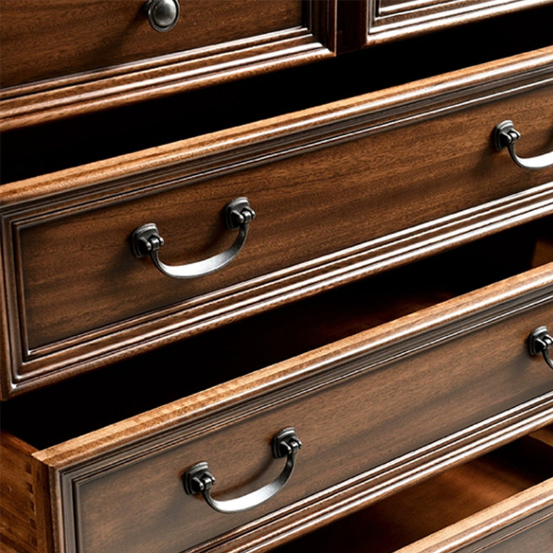 American style solid wood cabinet Walnut Solid Wood 62.9 " W Dresser