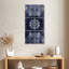Mandalas sur fond bleu rustique-490244615