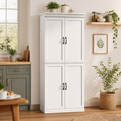 70 po H, armoire de rangement autoportante avec portes et tablettes réglables