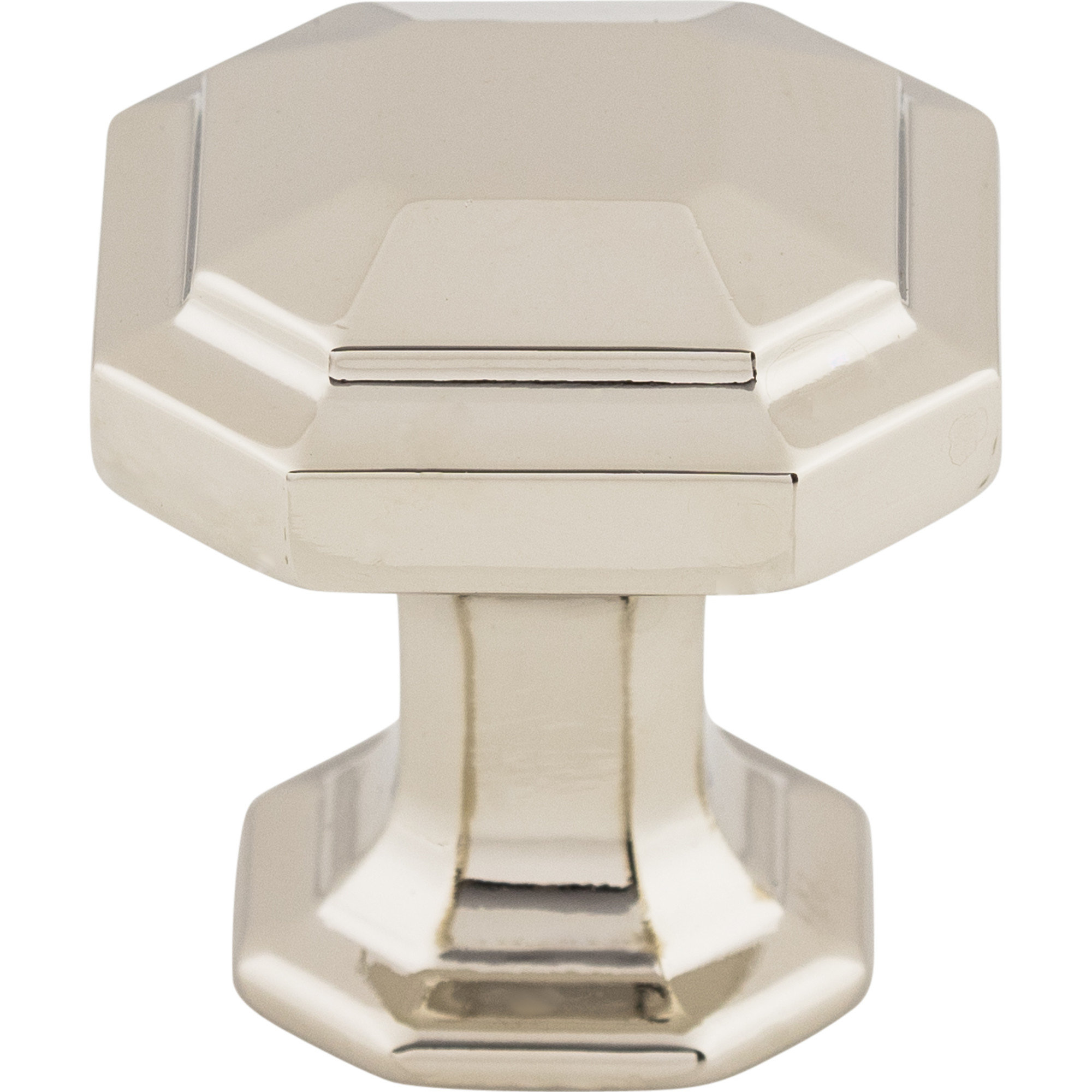 Emerald 1 1/8" Diameter Round Knob, Polished Nickel