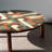 Solid Ash Wood Coffee Table with Tall Legs