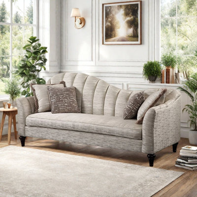 American Light Luxury Fabric Gray Sofa