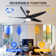 60'' Modern Ceiling Fan With Led Light And Remote Control, 5 Abs Blades