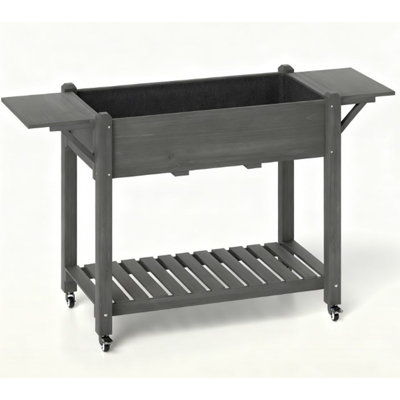 Elevated Garden Bed,Wood Raised Planter Box
