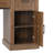 55" Farmhouse Office Desk With Storage Cabinet & Charging Station (Not Include Stools)